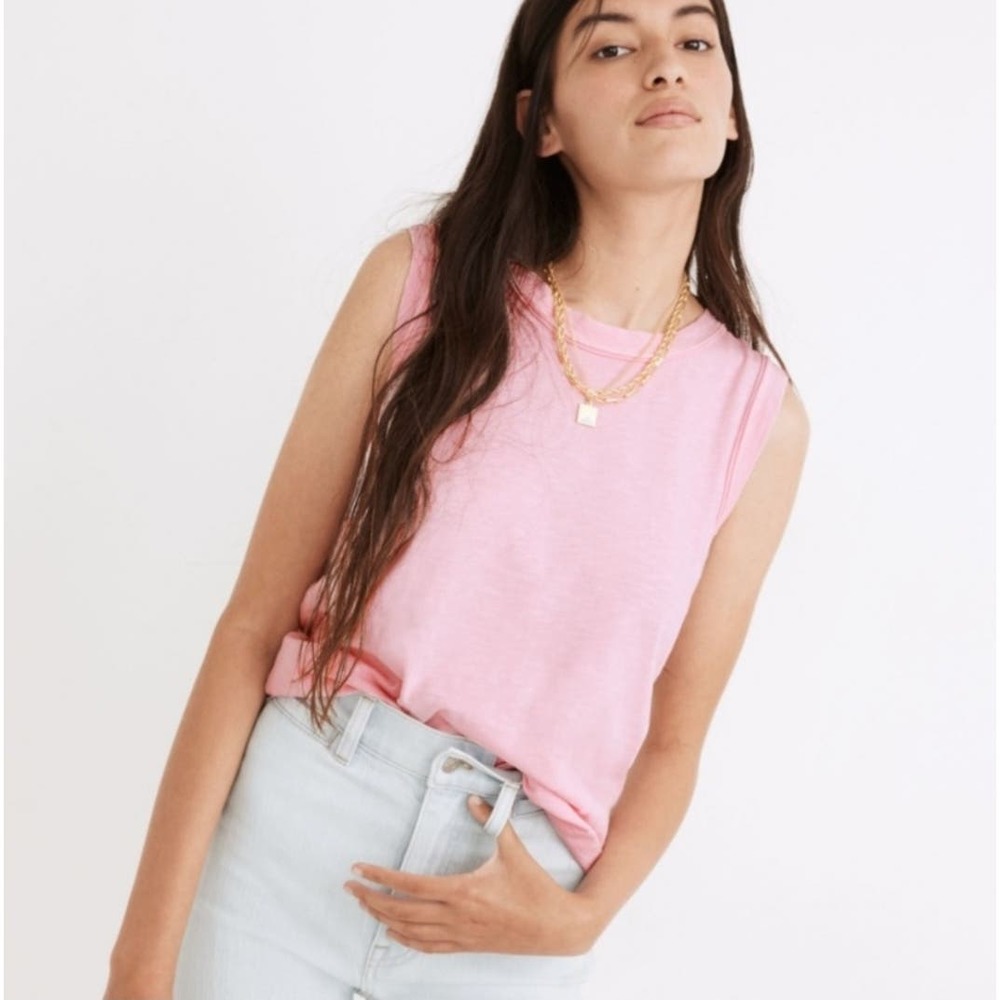 Madewell | Madewell Bristol Muscle Tank 100% Cotton | Ballet Pink | S
